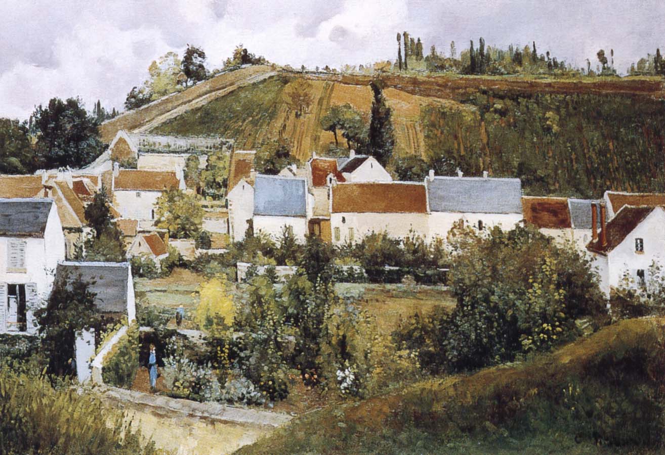 Camille Pissarro Pang plans Schwarz, tiare slopes